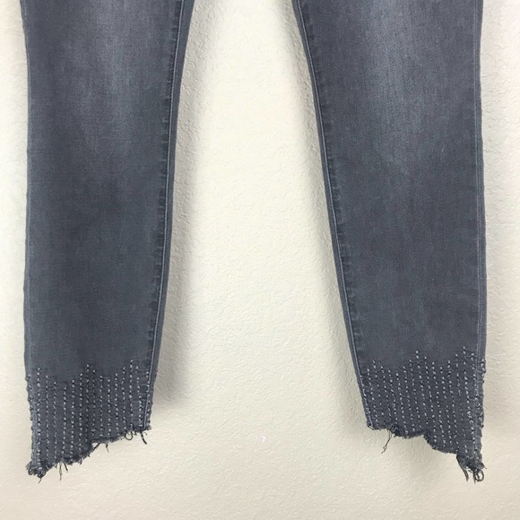 Sam Edelman Jeans "The Kitten" Mid-Rise Skinny Ankle Gray Stretchy Size 30 - Picture 5 of 15
